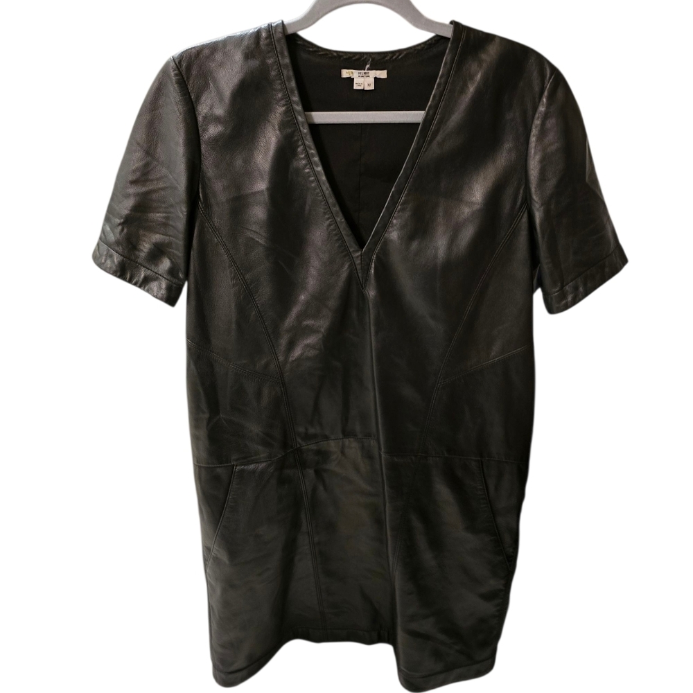 Helmut Lang Leather Shift Dress - Picture 2 of 6